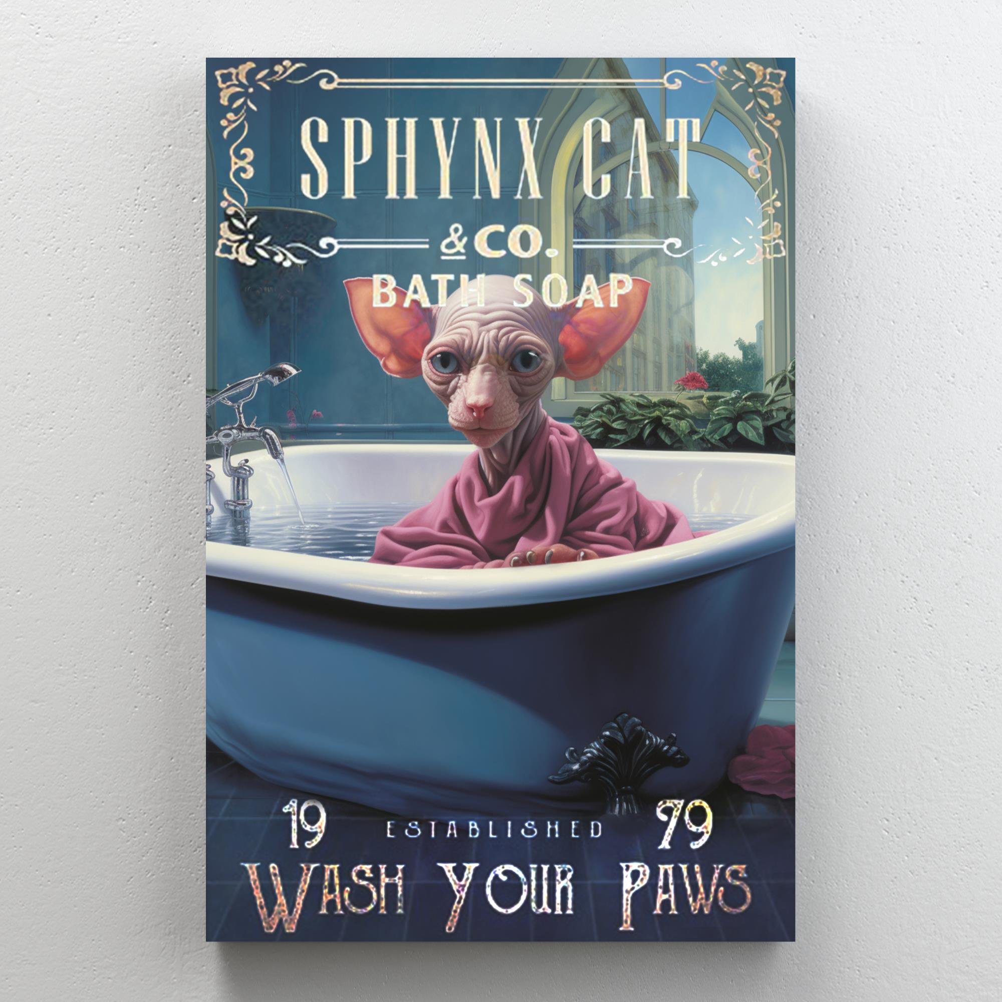 Trinx Sphynx Cat Bath Soap - 1 Piece Rectangle Graphic Art Print On ...
